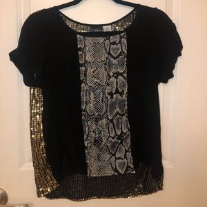 Sequence high low blouse